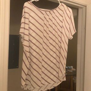 Mixed media loft blouse